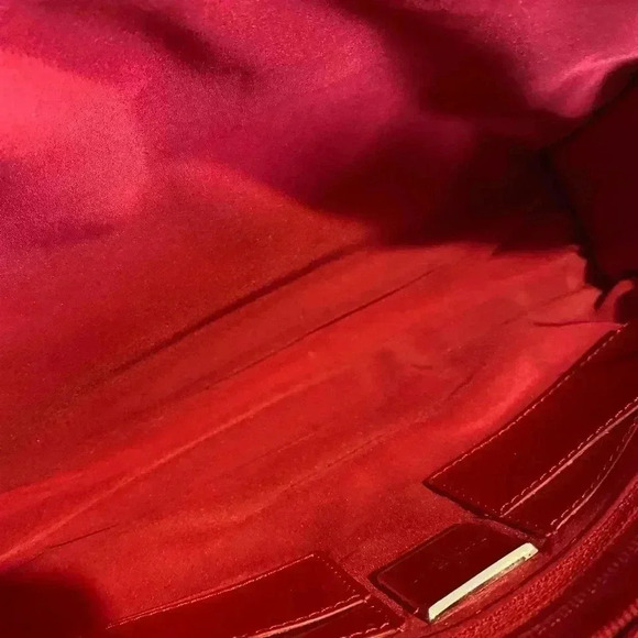 Cole Haan red leather satchel handbag - Picture 9 of 14